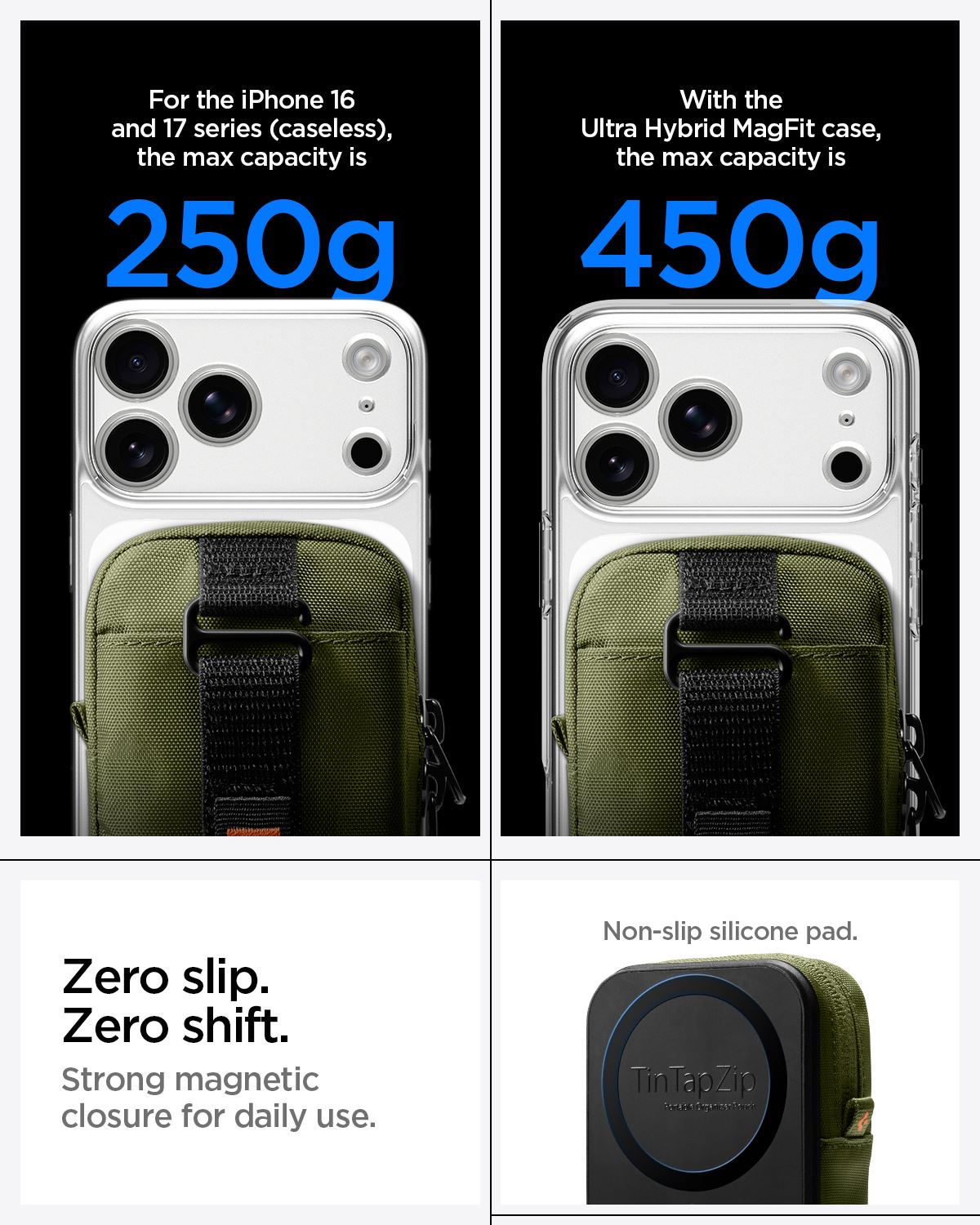 Spigen Portable Organizer Pouch TintapZip MagSafe, olive green (20)