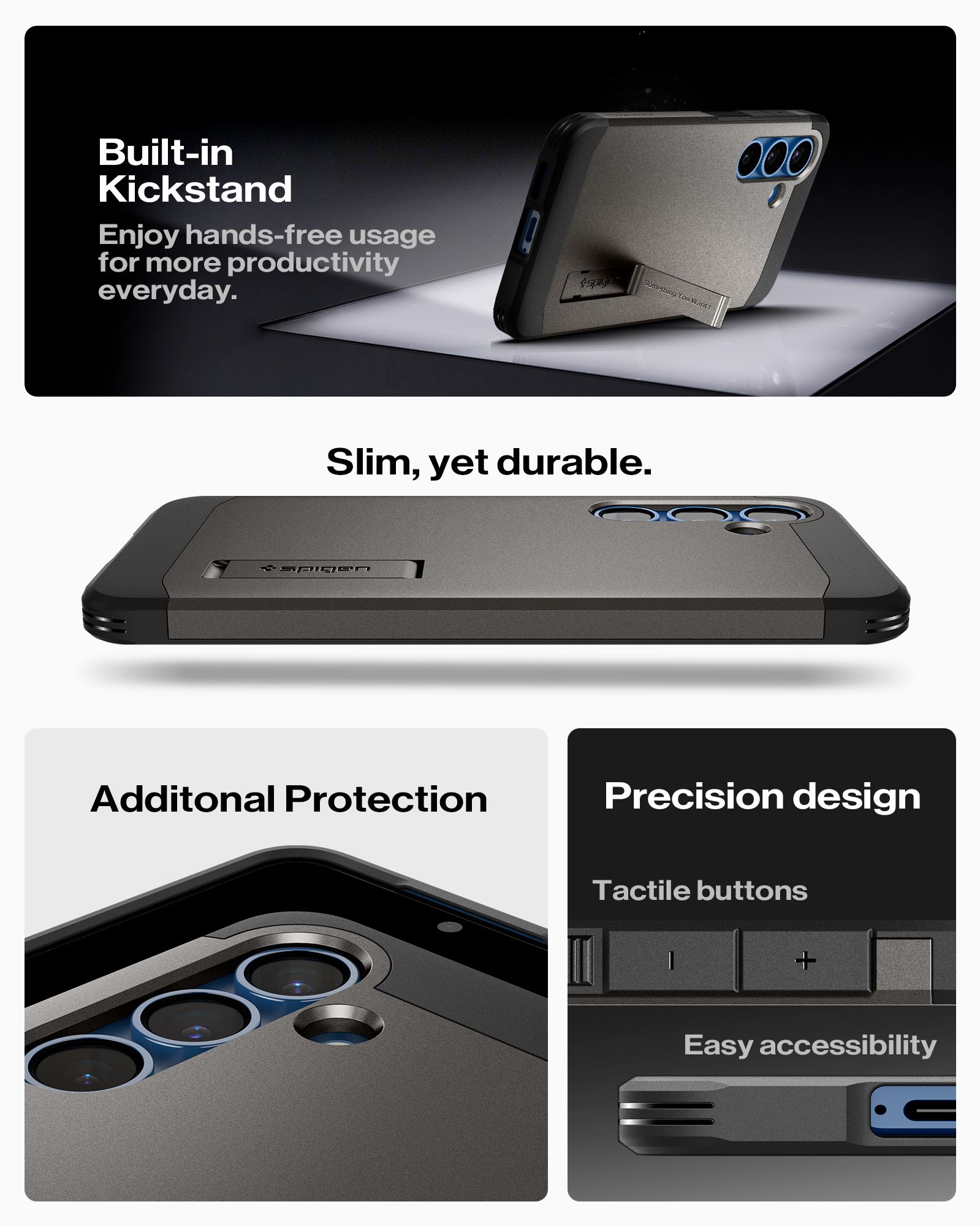 Spigen Tough Armor MagSafe, gunmetal - Samsung Galaxy S25 (19)