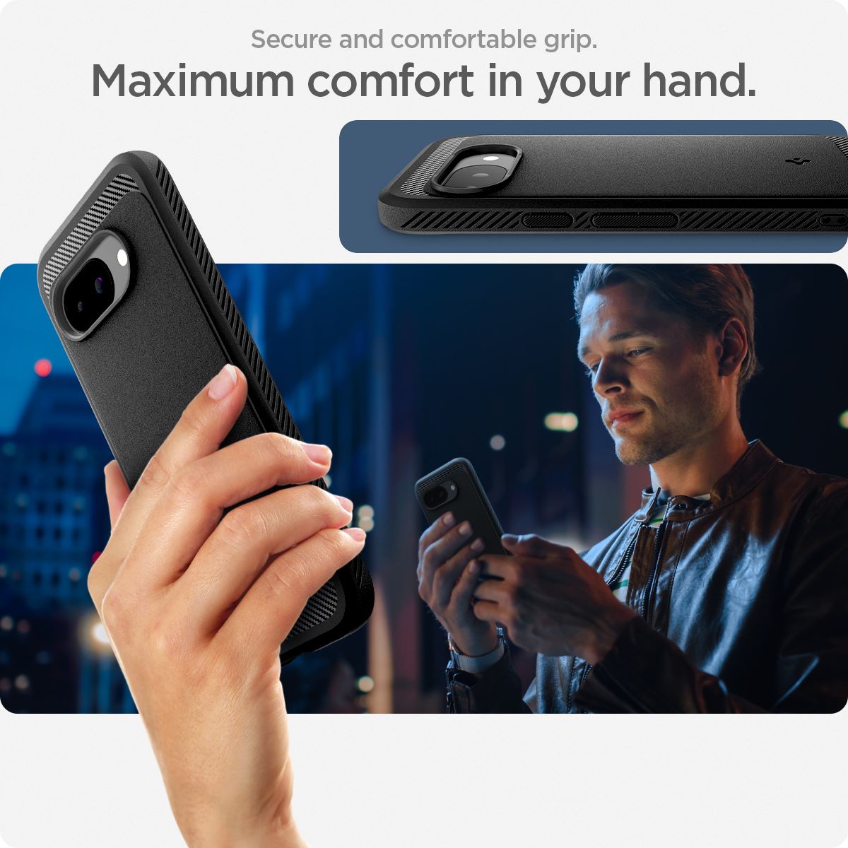 Spigen Rugged Armor MagSafe, matte black - Google Pixel 9a (13)