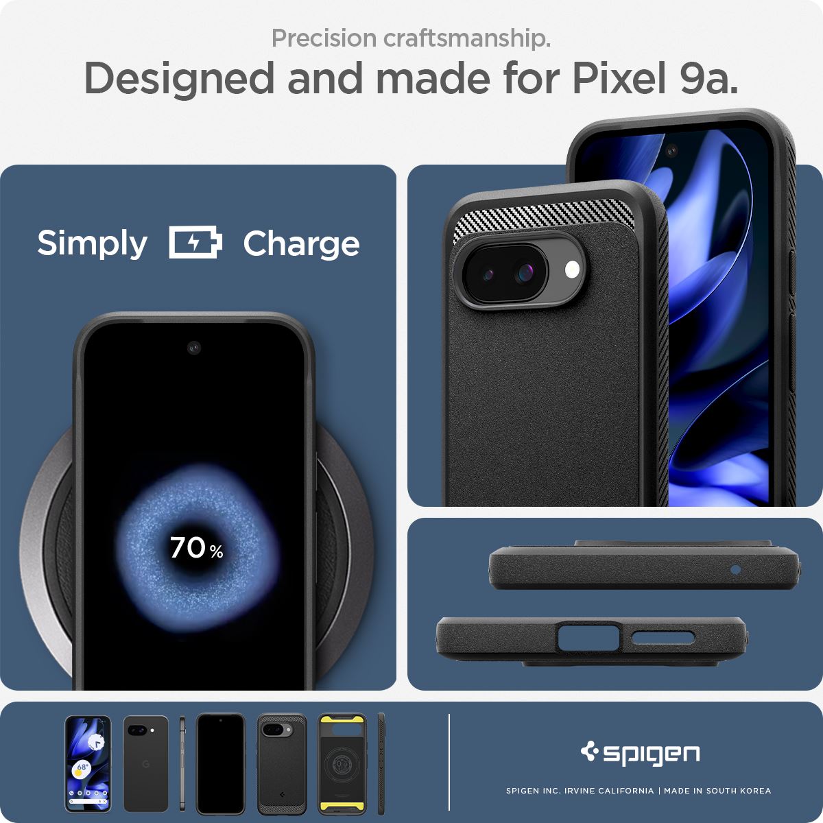 Spigen Rugged Armor MagSafe, matte black - Google Pixel 9a (15)