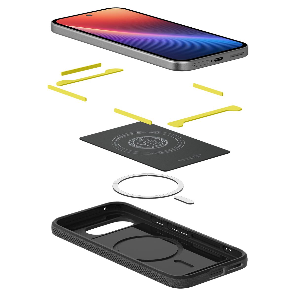 Spigen Rugged Armor MagSafe, matte black - Google Pixel 9a (9)