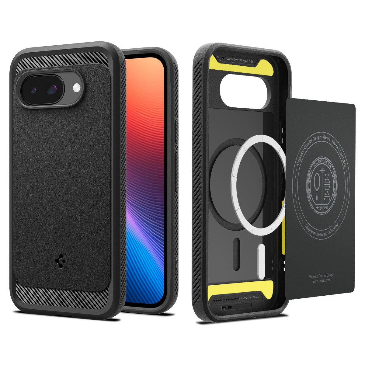 Spigen Rugged Armor MagSafe, matte black - Google Pixel 9a