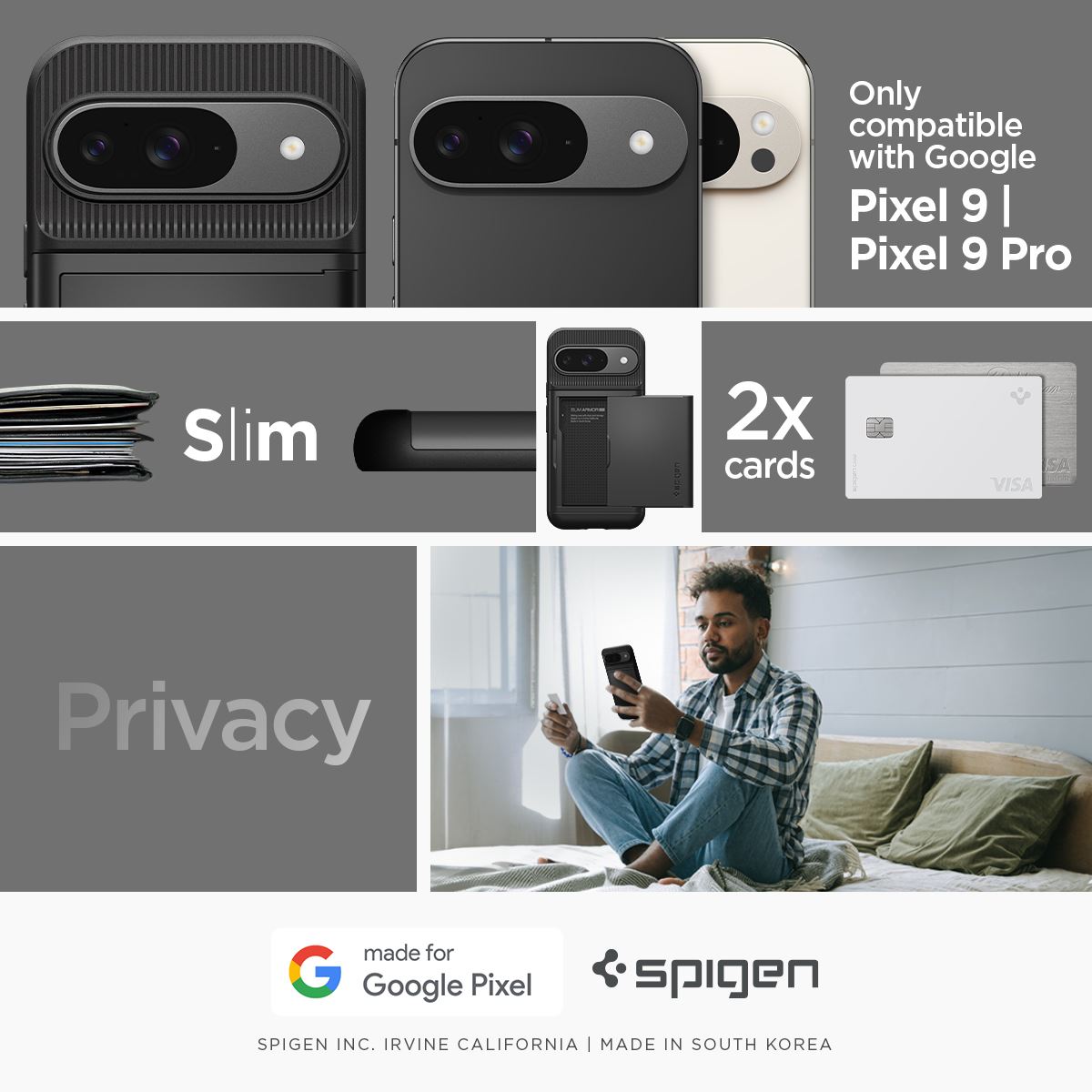 Spigen Slim Armor CS, black - Google Pixel 9 Pro/Pixel 9 (12)