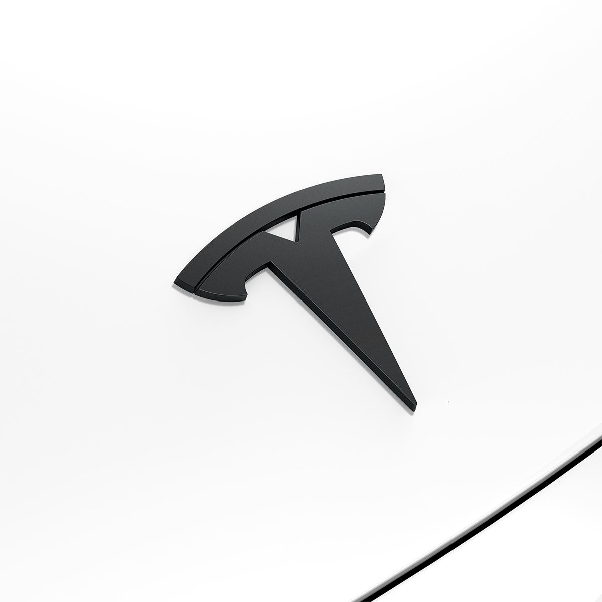 Spigen Tesla Front Emblem Logo Full Cover, black - Tesla Model 3 2024 (2)