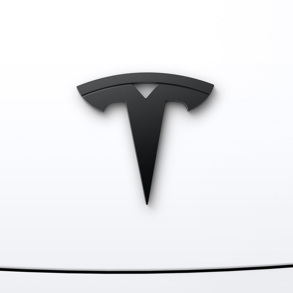 Spigen Tesla Front Emblem Logo Full Cover, black - Tesla Model 3 2024 (3)