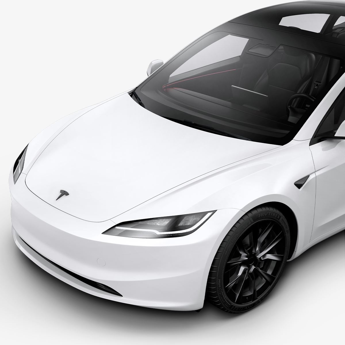 Spigen Tesla Front Emblem Logo Full Cover, black - Tesla Model 3 2024 (4)