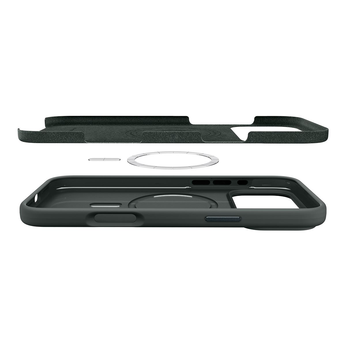Spigen Silicone Fit MagSafe, abyss green - iPhone 17 Pro (6)