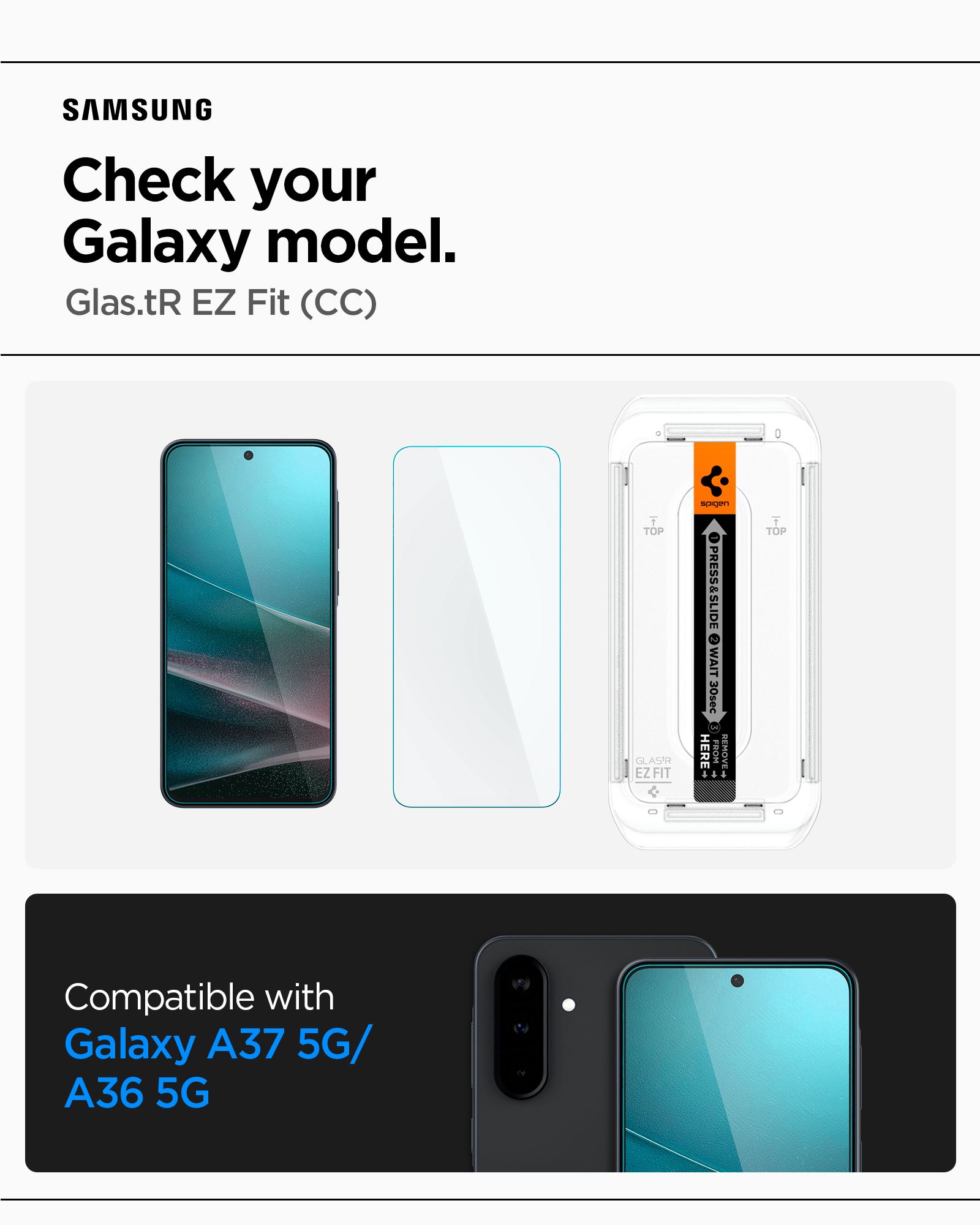 Spigen Glass tR EZ Fit HD 1 Pack - Samsung Galaxy A37 5G/ A36 5G (2)