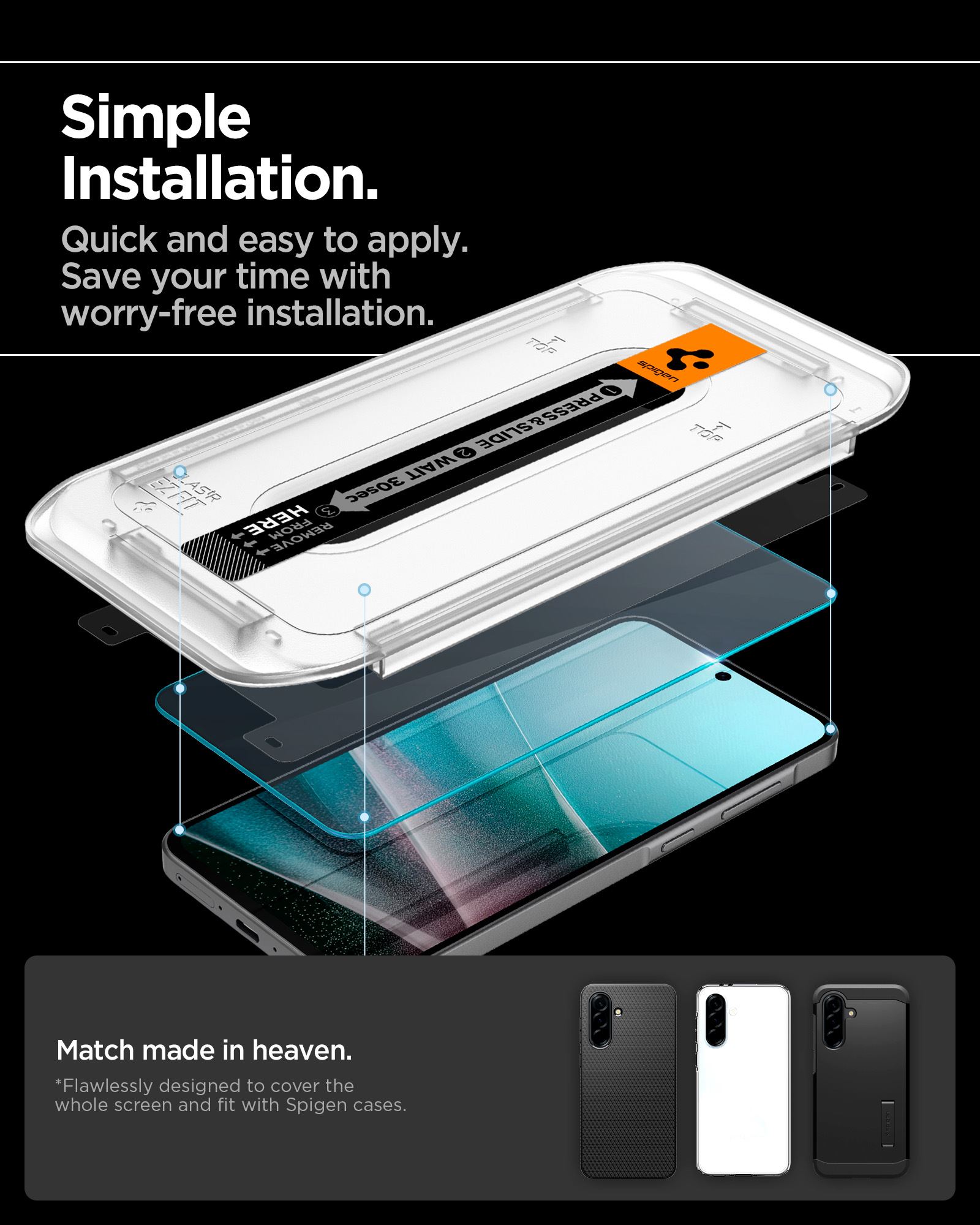 Spigen Glass tR EZ Fit HD 1 Pack - Samsung Galaxy A37 5G/ A36 5G (4)