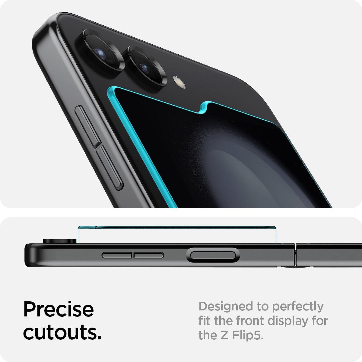 Spigen Glass tR EZ Fit Cover 2 Pack Transparency - Samsung Galaxy Z Flip5 (13)