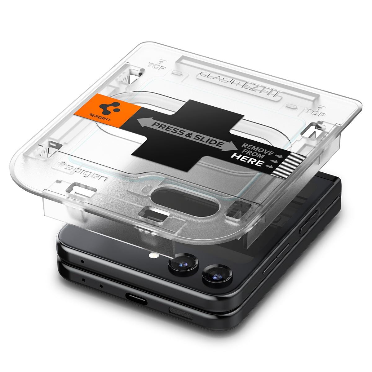 Spigen Glass tR EZ Fit Cover 2 Pack Transparency - Samsung Galaxy Z Flip5 (6)