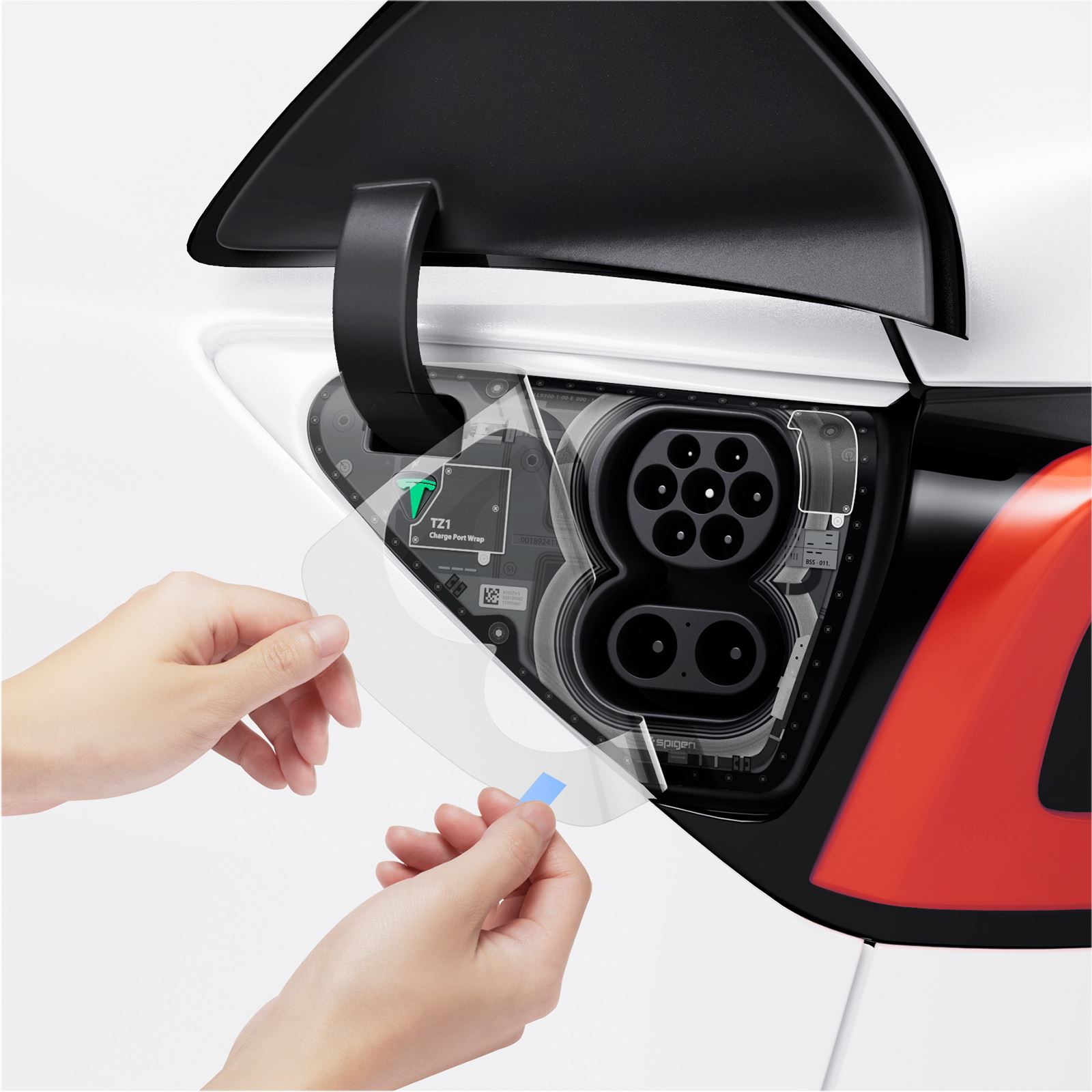 Spigen Tesla Charge Port Wrap, zero one - Tesla Model Y/3 (10)