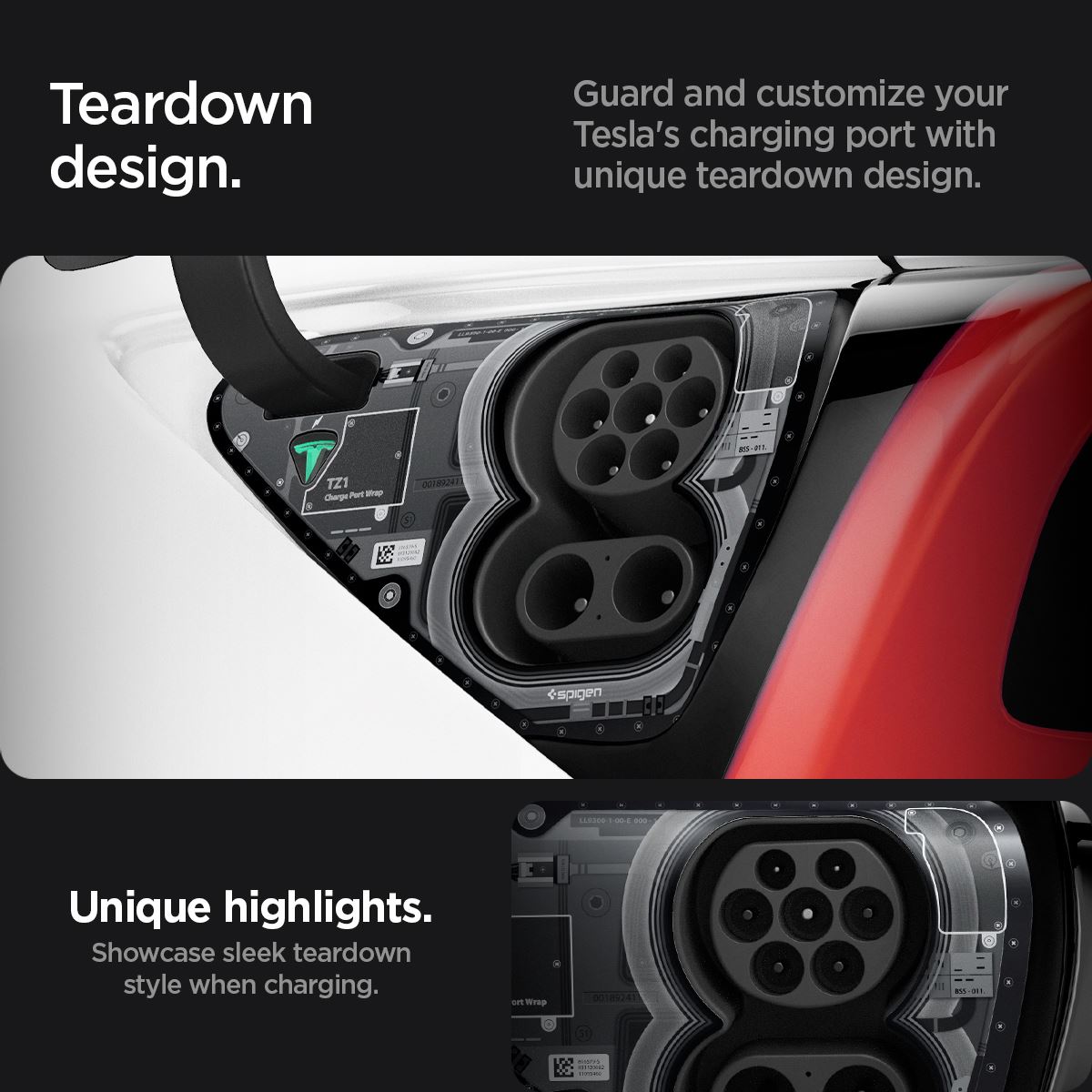 Spigen Tesla Charge Port Wrap, zero one - Tesla Model Y/3 (15)