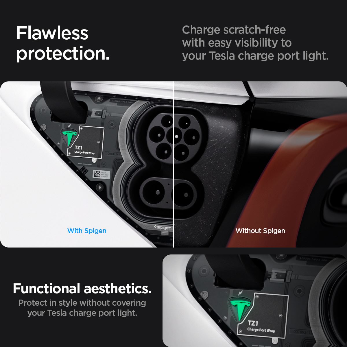 Spigen Tesla Charge Port Wrap, zero one - Tesla Model Y/3 (16)