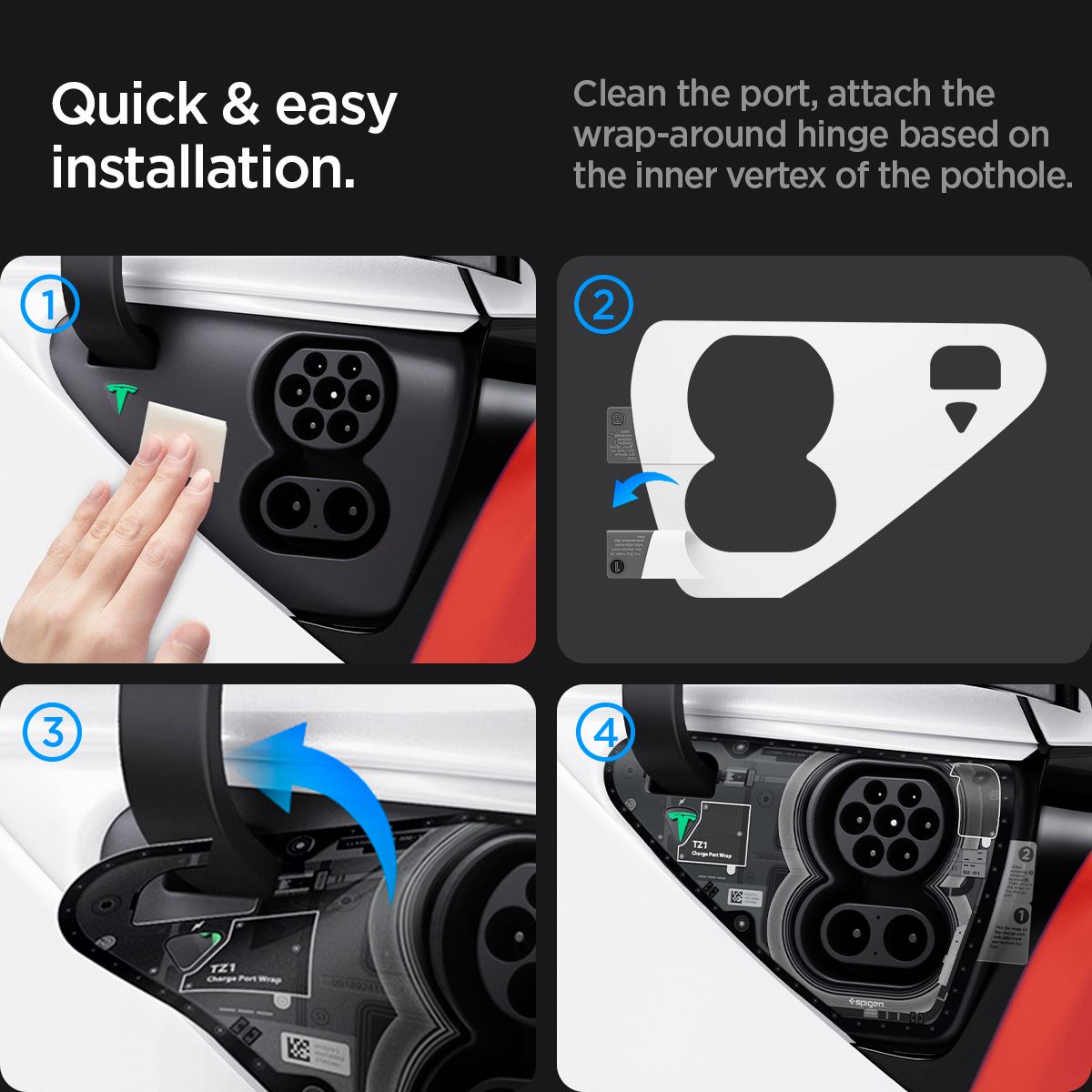Spigen Tesla Charge Port Wrap, zero one - Tesla Model Y/3 (17)