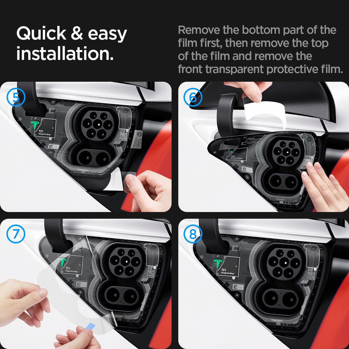 Spigen Tesla Charge Port Wrap, zero one - Tesla Model Y/3 (18)