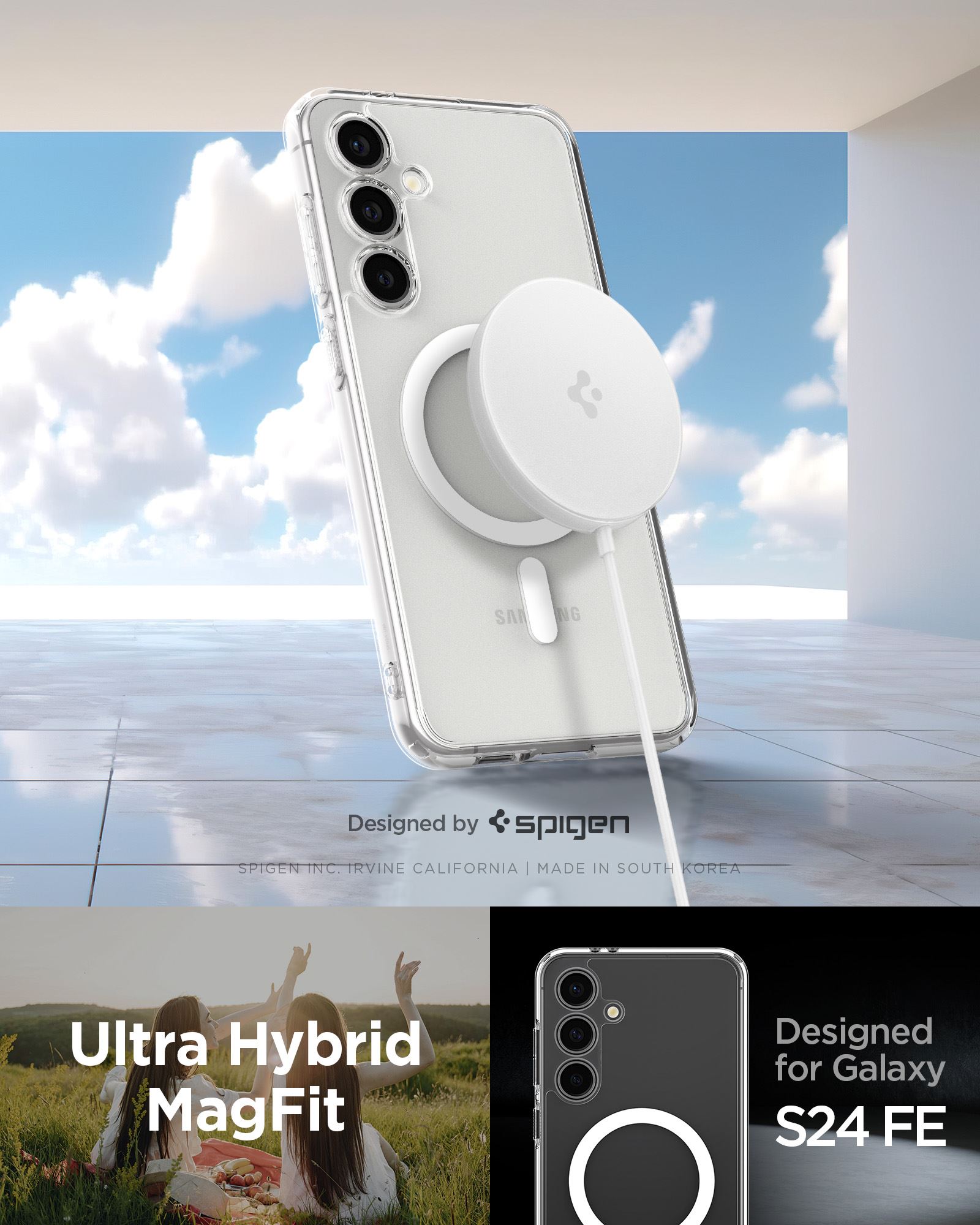 Spigen Ultra Hybrid MagSafe, white - Samsung Galaxy S24 FE (8)