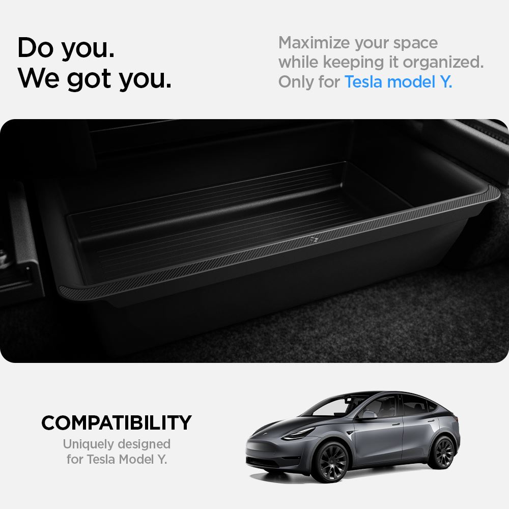 Spigen Tesla Underseat Storage Box, black - Tesla Model Y (5)