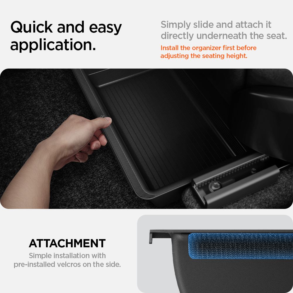 Spigen Tesla Underseat Storage Box, black - Tesla Model Y (8)