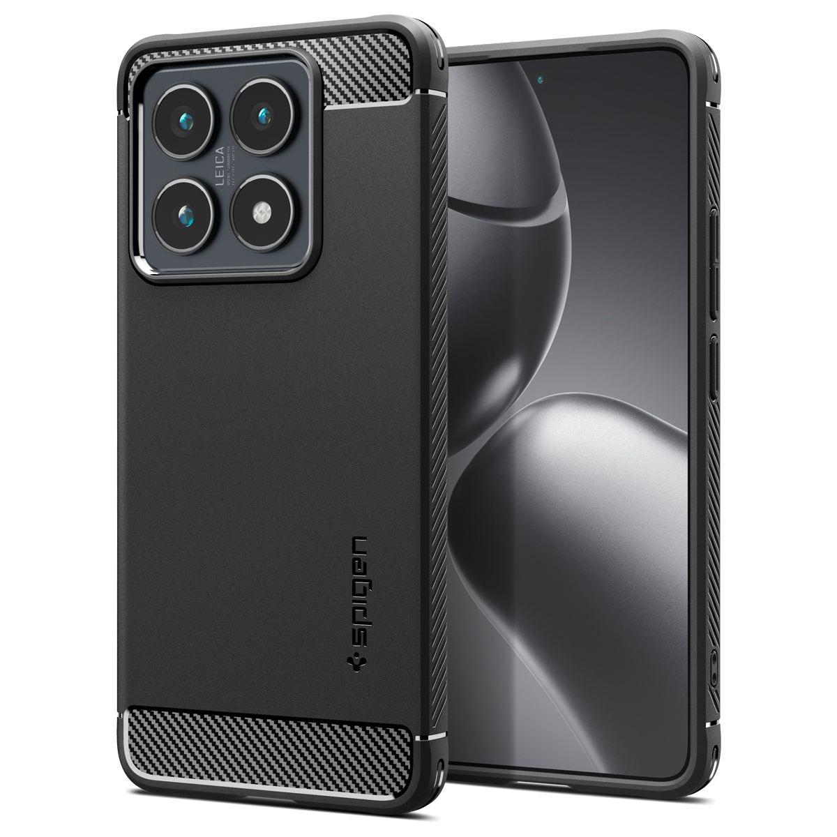 Spigen Rugged Armor, matte black - Xiaomi 14T Pro