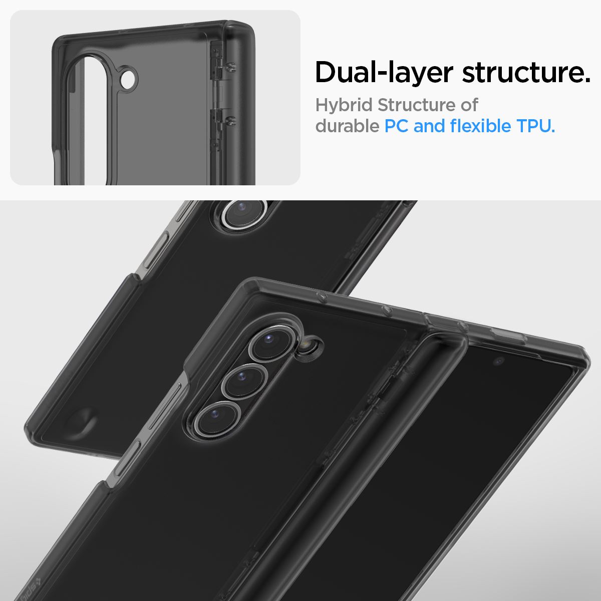 Spigen Ultra Hybrid Pro, frost gray - Samsung Galaxy Z Fold6 (10)
