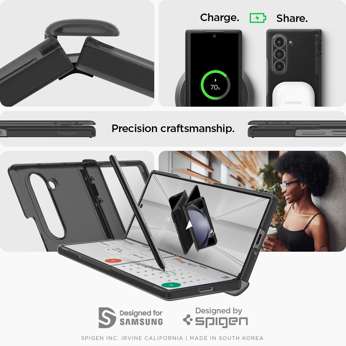 Spigen Ultra Hybrid Pro, frost gray - Samsung Galaxy Z Fold6 (12)
