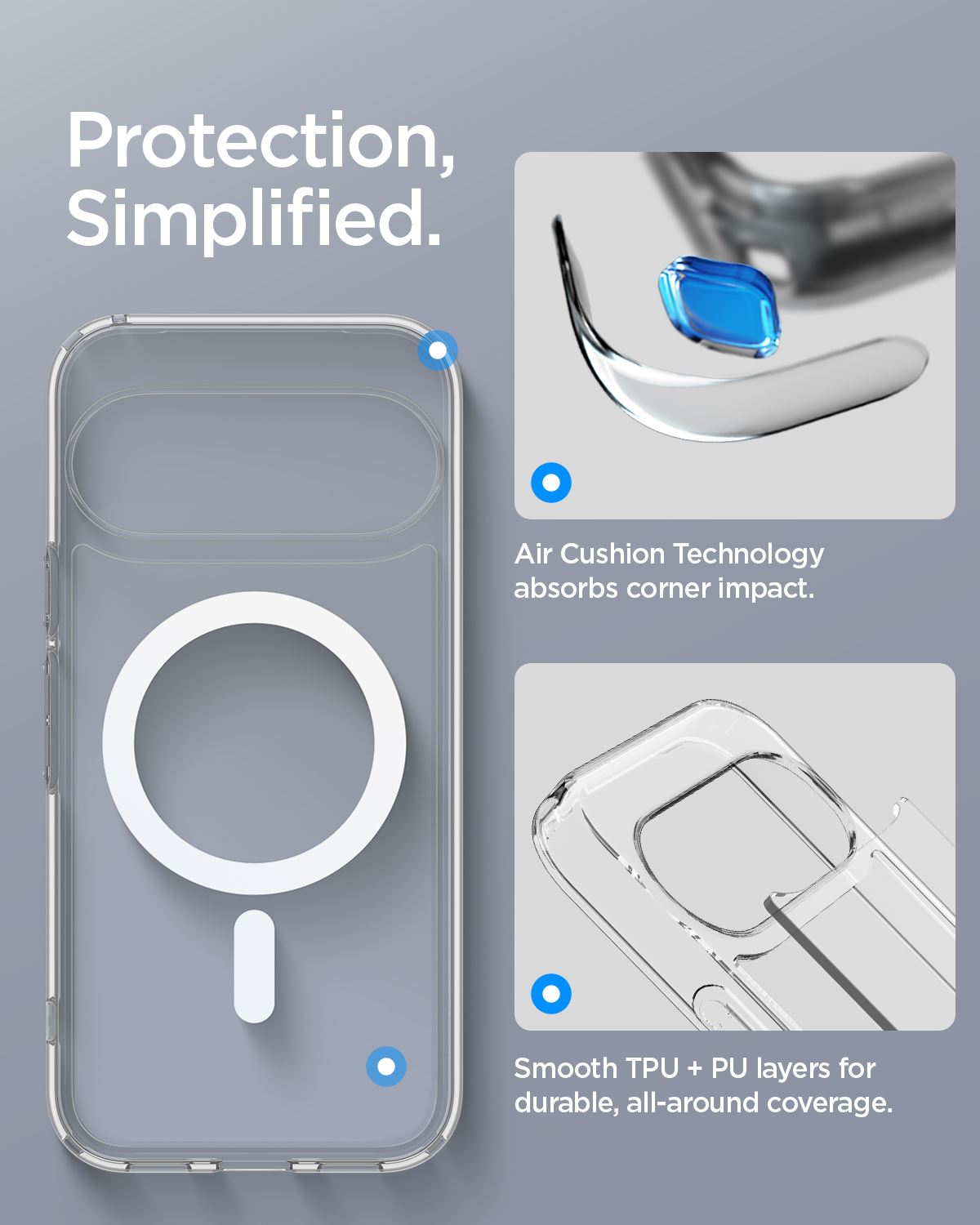 Spigen Ultra Hybrid MagSafe, clear white - Google Pixel 11 (11)