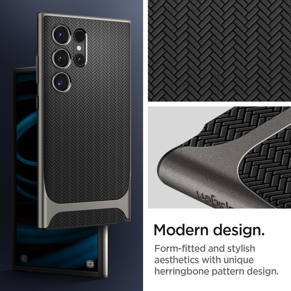 Spigen Neo Hybrid, gunmetal - Samsung Galaxy S24 Ultra (14)