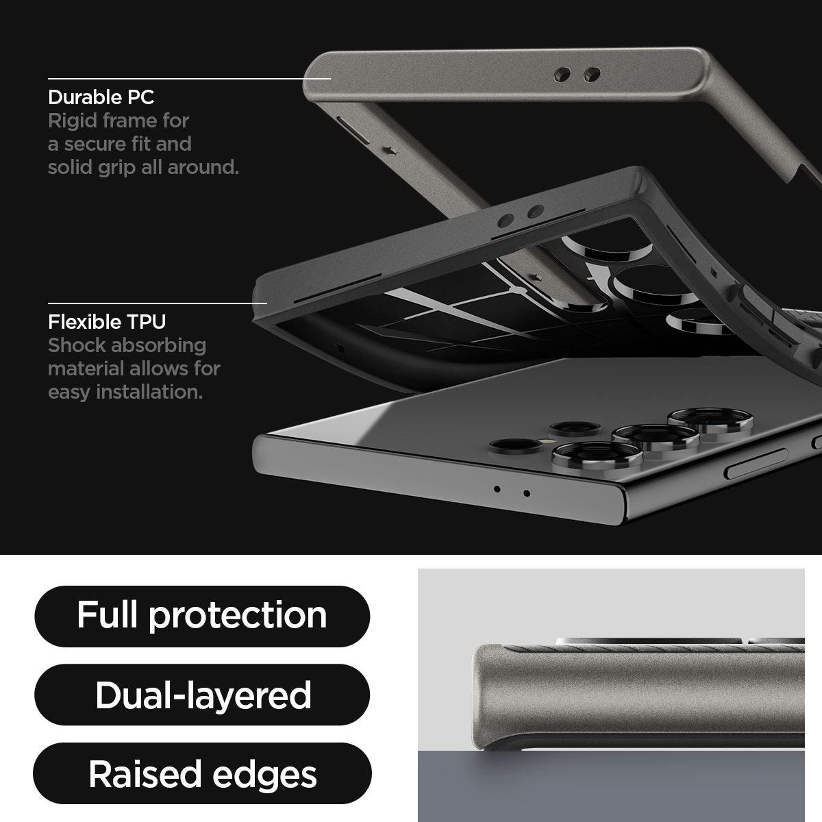 Spigen Neo Hybrid, gunmetal - Samsung Galaxy S24 Ultra (15)