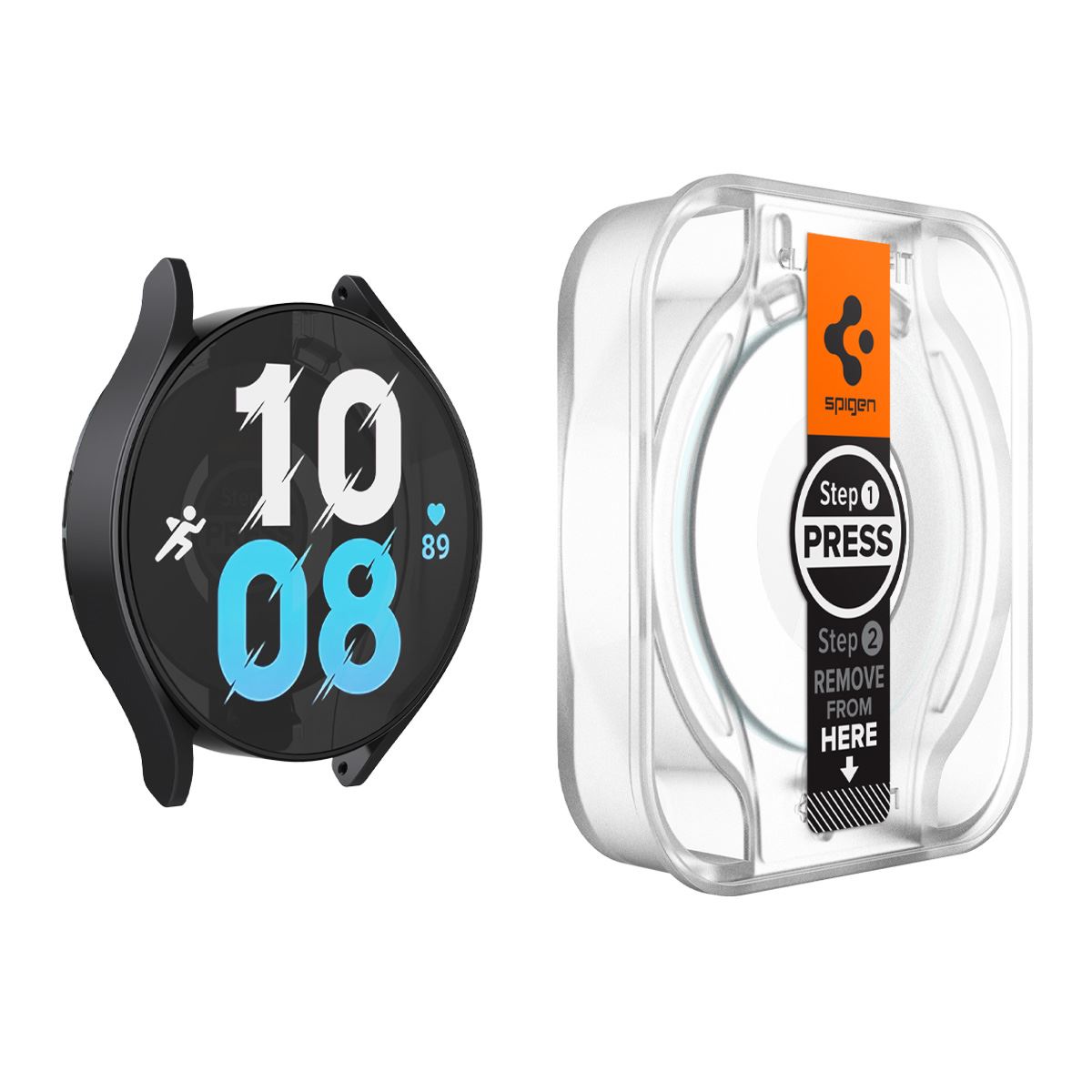 Spigen Glass tR EZ Fit 2 Pack - Samsung Galaxy Watch6 40mm (3)