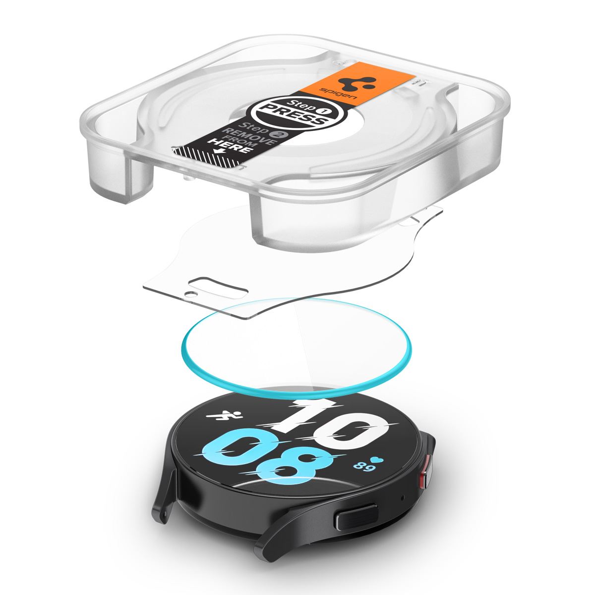 Spigen Glass tR EZ Fit 2 Pack - Samsung Galaxy Watch6 40mm (5)