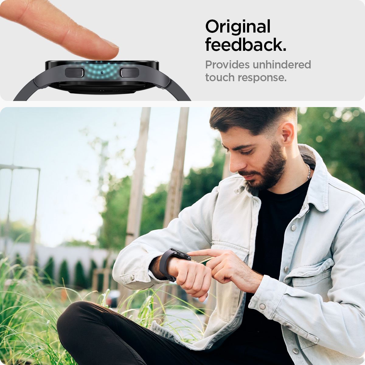 Spigen Glass tR EZ Fit 2 Pack - Samsung Galaxy Watch6 40mm (9)
