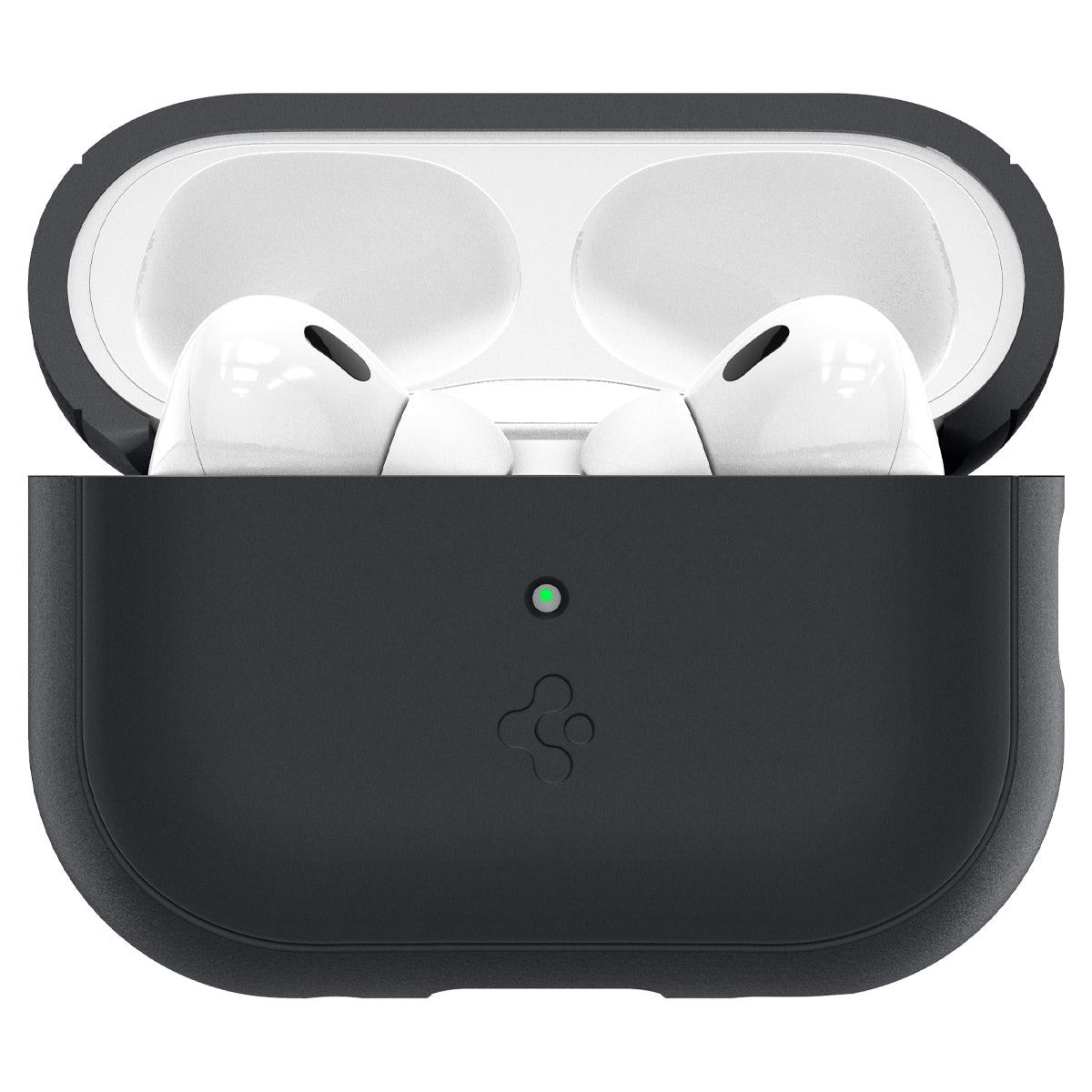 Spigen Case Silicone Fit Black + Strap Phantom Green - AirPods Pro (2nd Gen) (5)