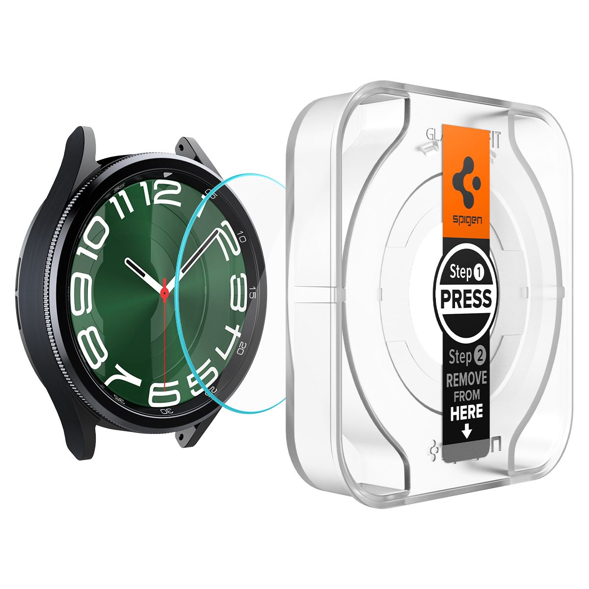 Spigen Glass tR EZ Fit 2 Pack - Samsung Galaxy Watch6 Classic 47mm (3)