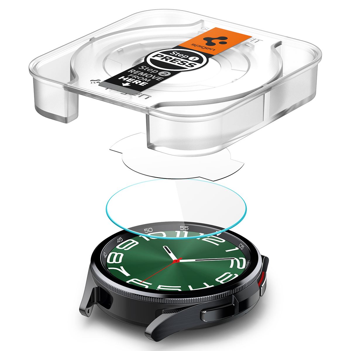 Spigen Glass tR EZ Fit 2 Pack - Samsung Galaxy Watch6 Classic 47mm (5)