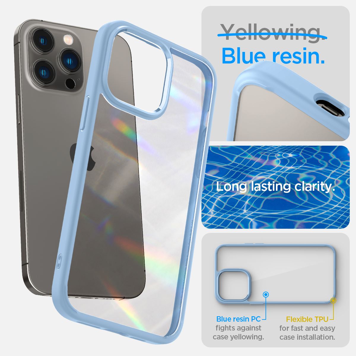 Spigen Crystal Hybrid, sierra blue - iPhone 14 Pro Max (10)