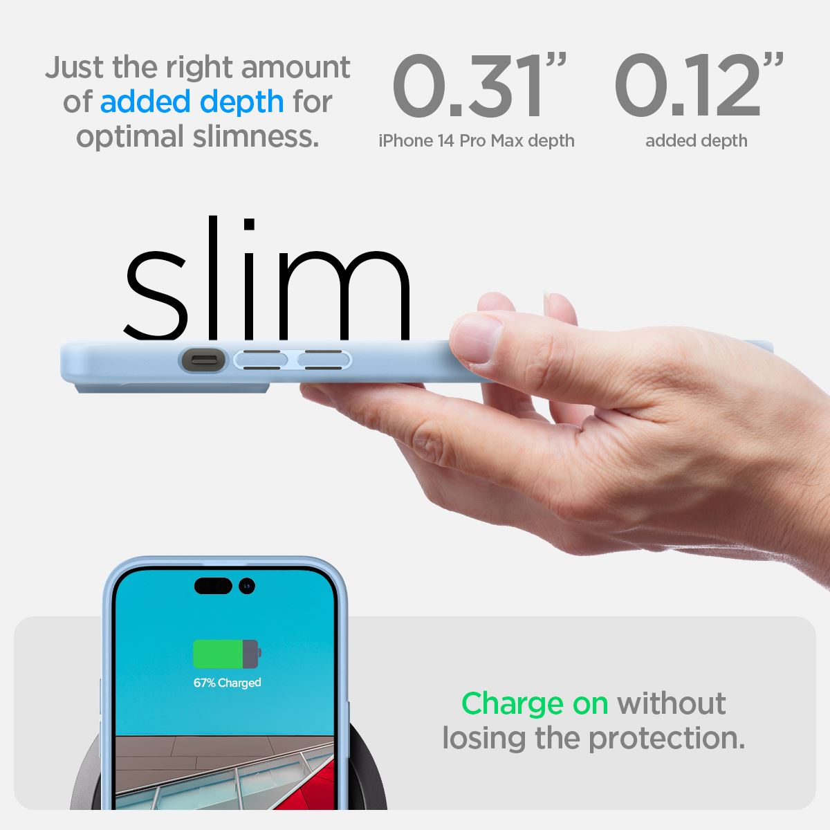 Spigen Crystal Hybrid, sierra blue - iPhone 14 Pro Max (12)