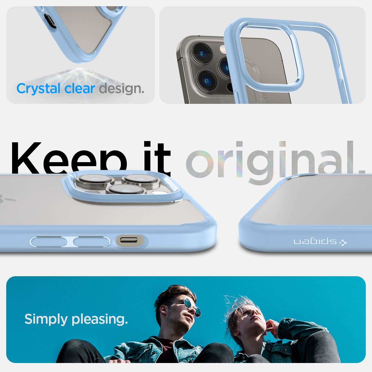 Spigen Crystal Hybrid, sierra blue - iPhone 14 Pro Max (9)