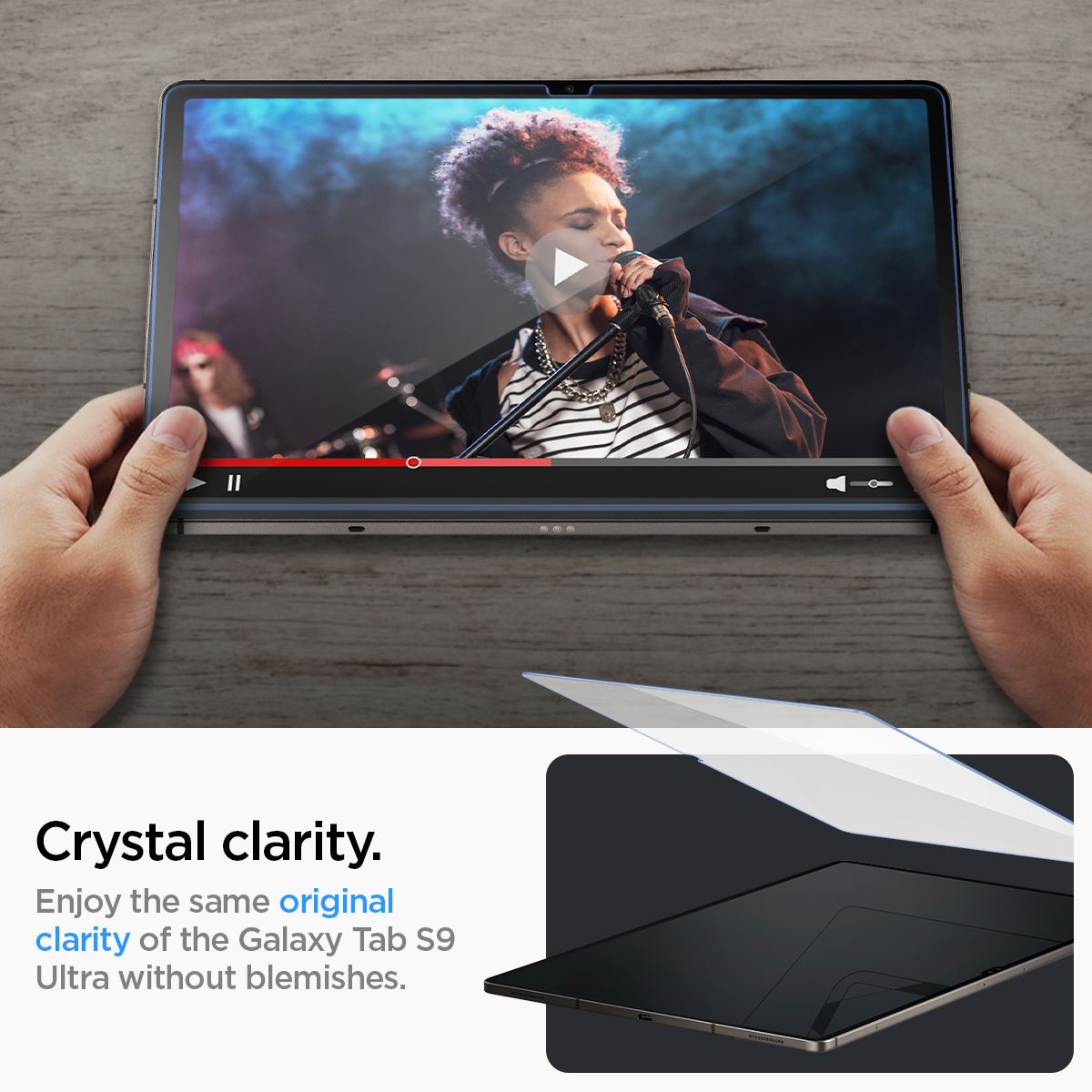 Spigen Glass tR EZ Fit 1 Pack - Samsung Galaxy Tab S10/S9 Ultra (11)