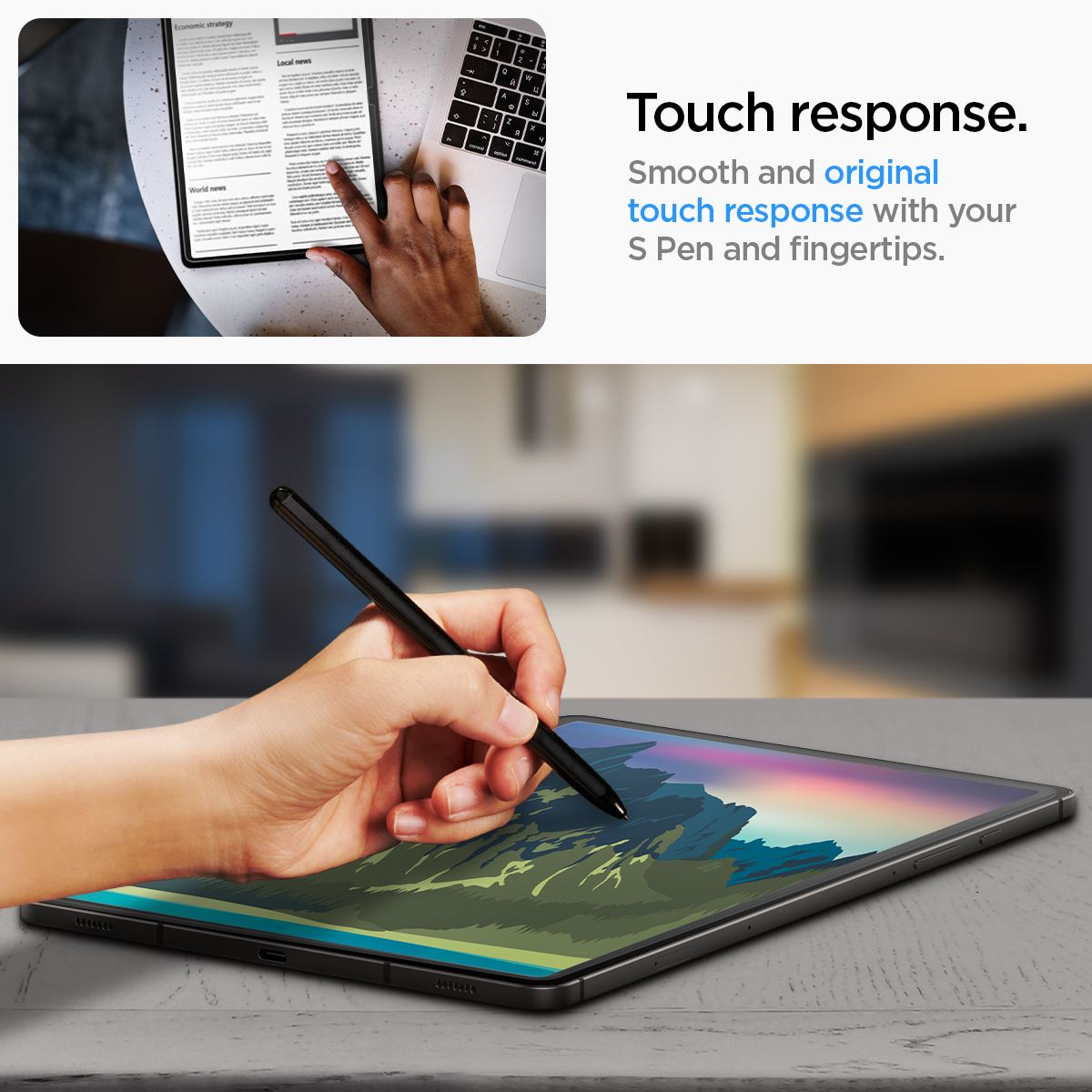 Spigen Glass tR EZ Fit 1 Pack - Samsung Galaxy Tab S10/S9 Ultra (12)