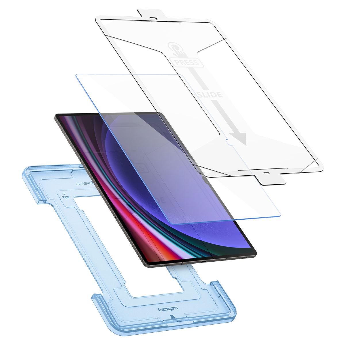 Spigen Glass tR EZ Fit 1 Pack - Samsung Galaxy Tab S10/S9 Ultra (4)