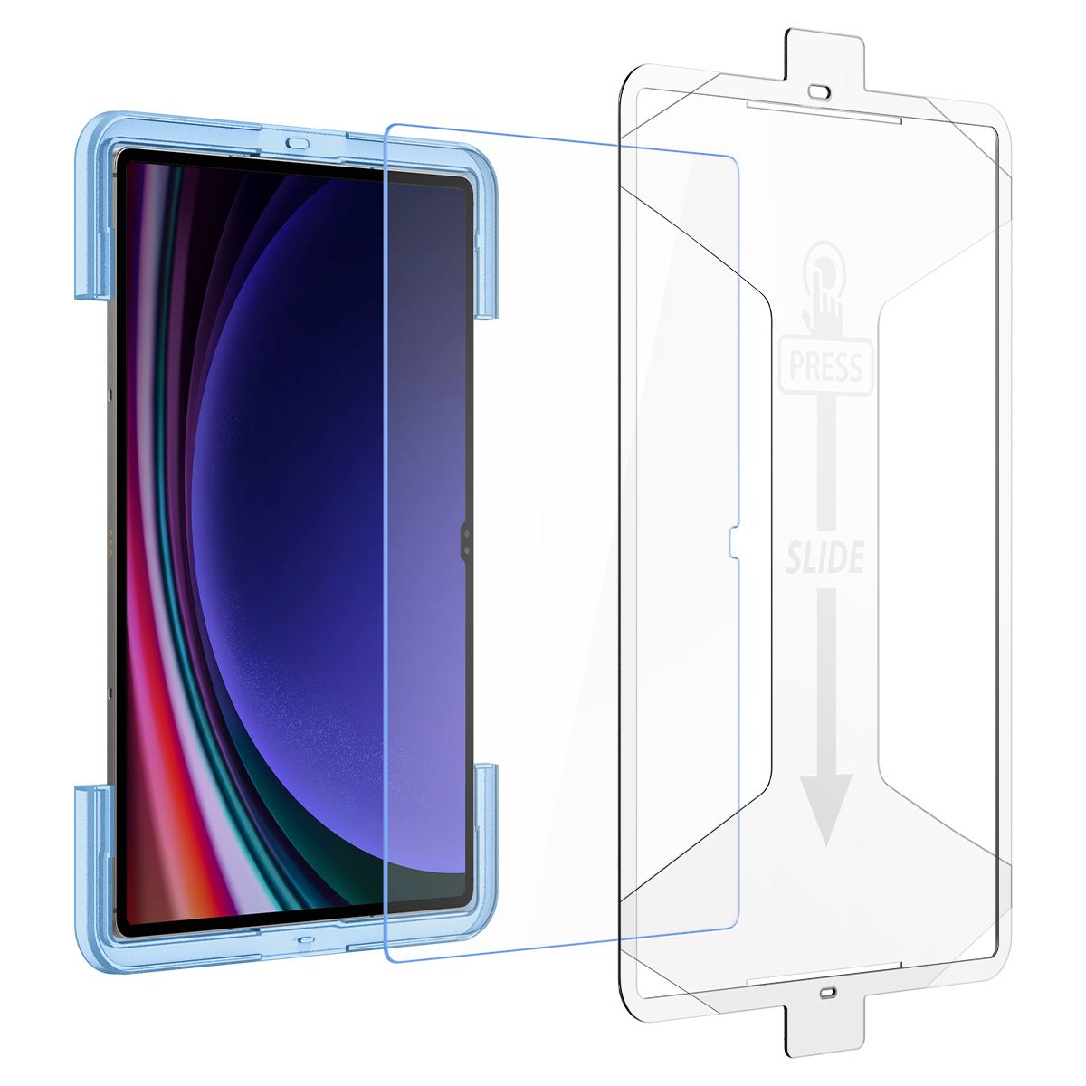 Spigen Glass tR EZ Fit 1 Pack - Samsung Galaxy Tab S10/S9 Ultra (6)