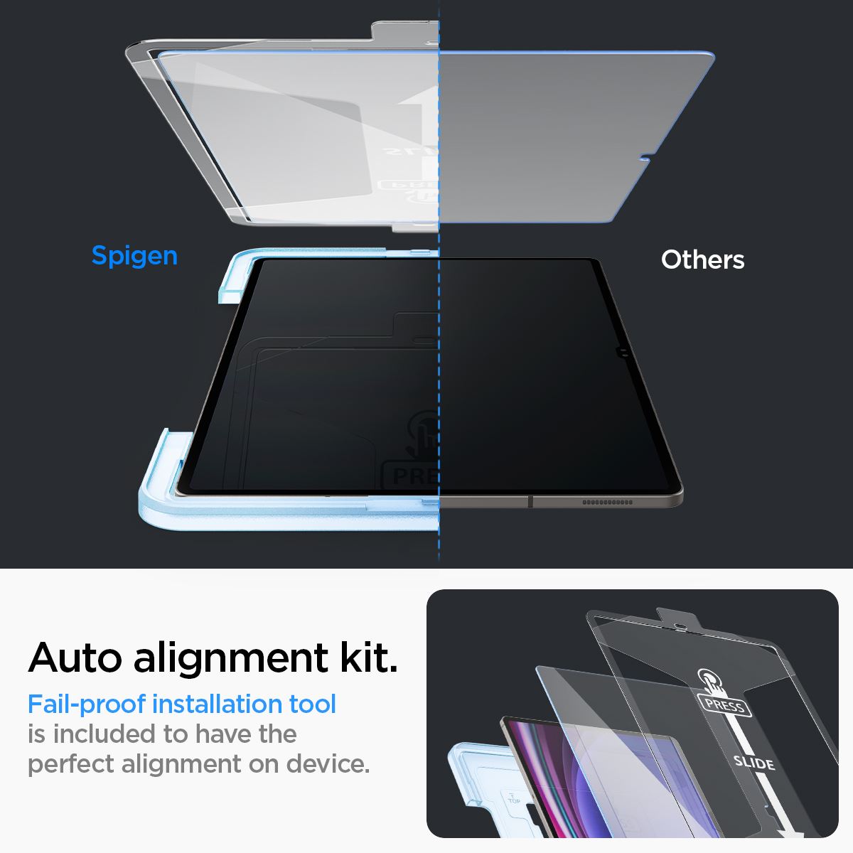 Spigen Glass tR EZ Fit 1 Pack - Samsung Galaxy Tab S10/S9 Ultra (9)