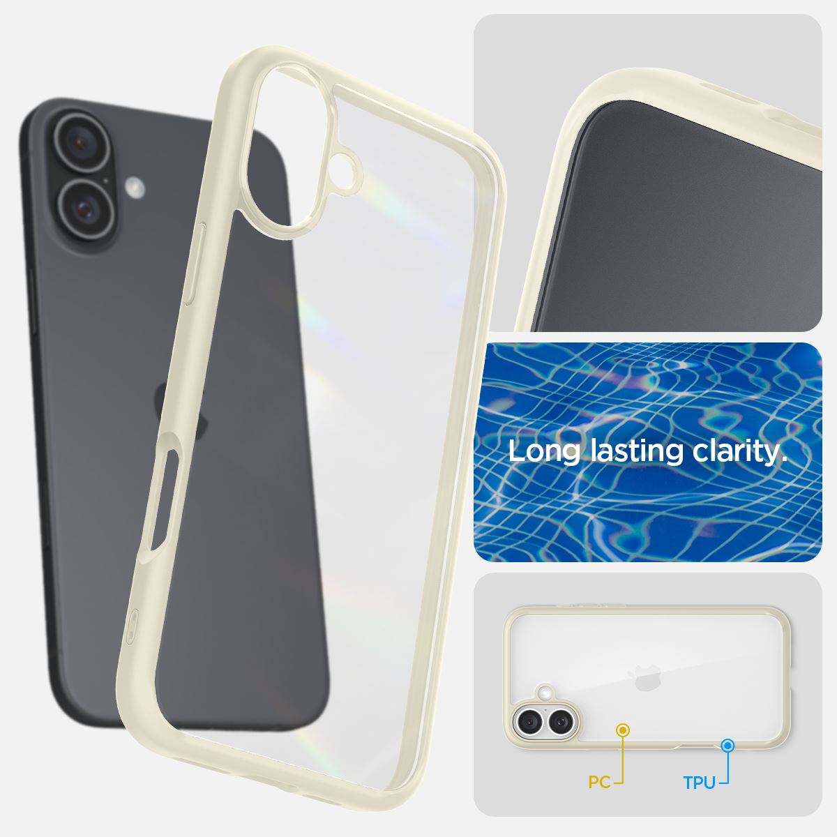 Spigen Ultra Hybrid, mute beige - iPhone 16 Plus (10)