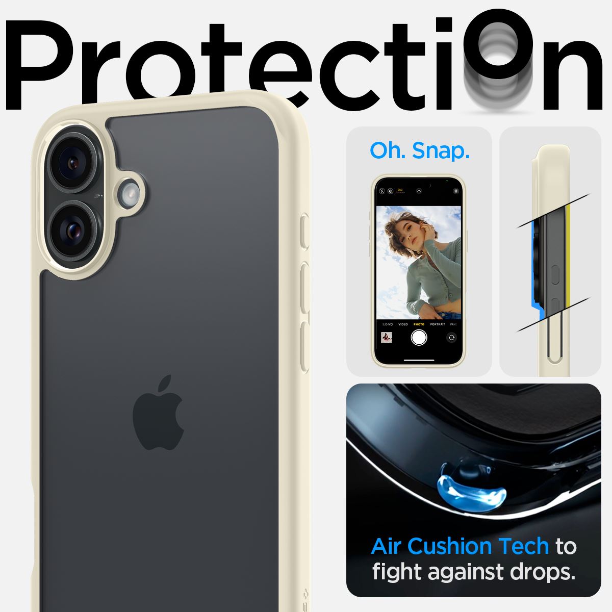 Spigen Ultra Hybrid, mute beige - iPhone 16 Plus (11)