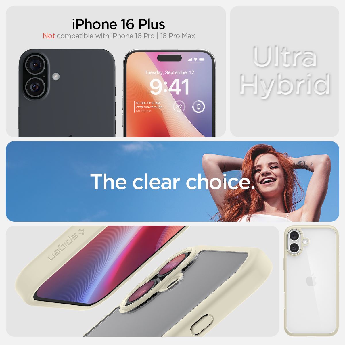 Spigen Ultra Hybrid, mute beige - iPhone 16 Plus (8)