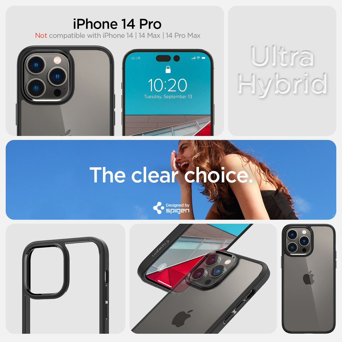 Spigen Ultra Hybrid, matte black - iPhone 14 Pro (8)