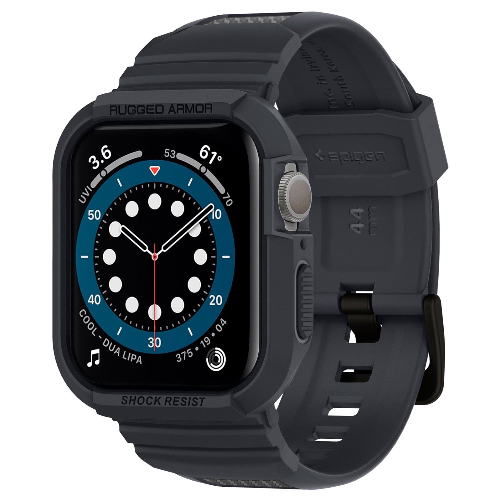 Spigen Rugged Armor Pro, gray - Apple Watch 45mm/44mm (1)