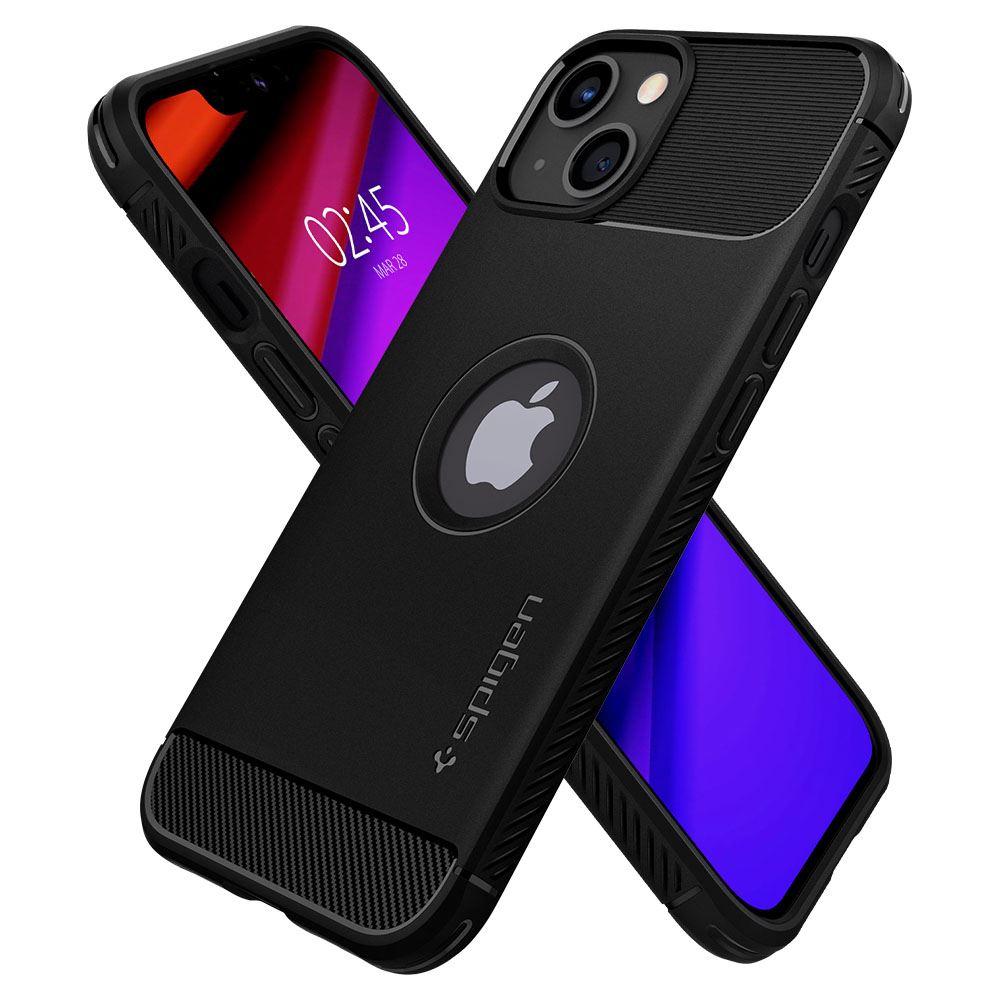 Spigen Rugged Armor, matte black - iPhone 13 (4)