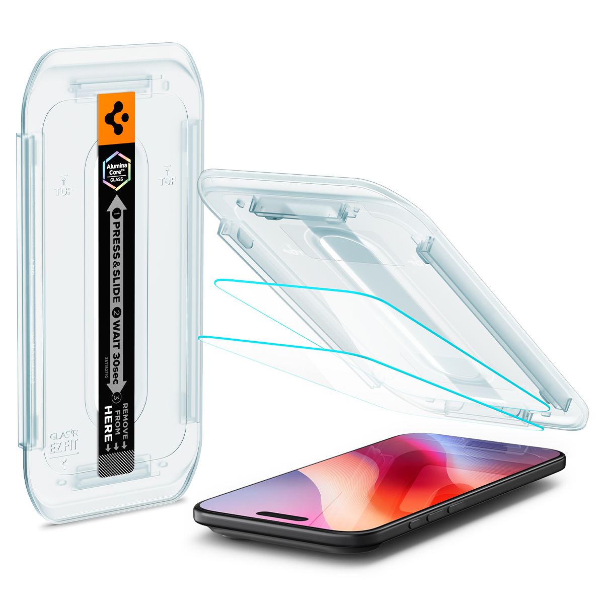 Spigen Glass tR EZ Fit 2 Pack, transparency - iPhone Air (7)